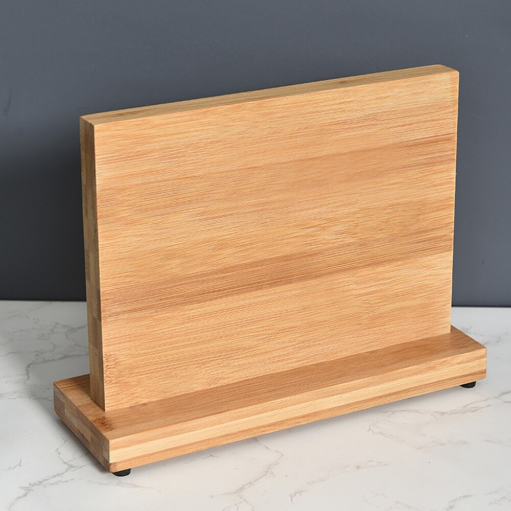 Double Side Magnetic Holder Eco-friendly Bamboo Block Strong Magnet Kitchen Gadgets Storage Stand Rack