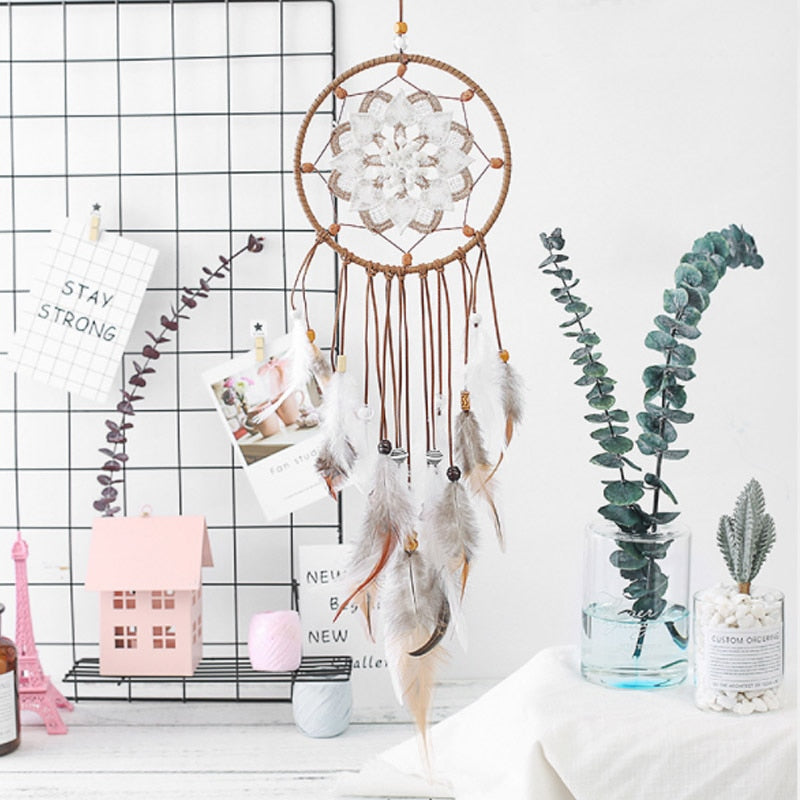 handicraft Dream Catcher Ethnic Feather DreamCatcher Home Wall wedding Art Hangings Decoration Gift Pendant