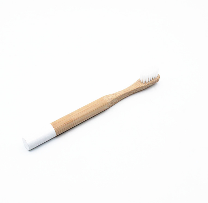 Natural Bamboo Toothbrush Biodegradable Wooden Eco-friendly Teeth Kids Case Tube Handmade Travel Tooth Brush-5 Colors