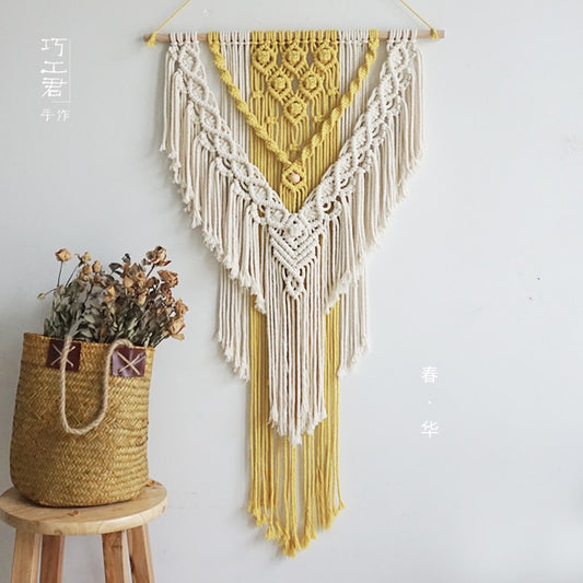 Nordic Macrame Wall Hanging Handmade Tapestry Boho Decor Tassel Living Room Wall Hanging Decoration