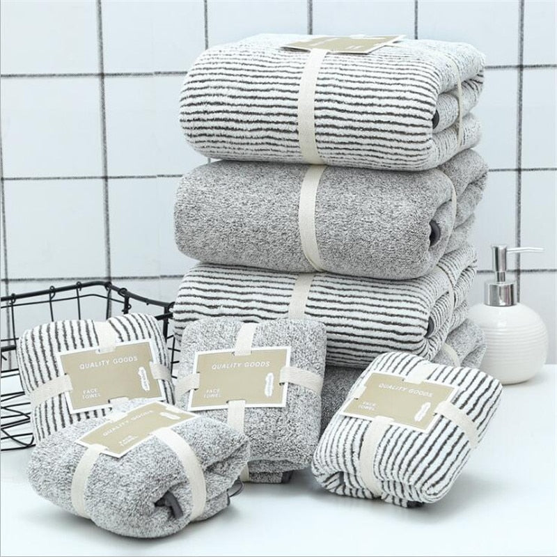 Bamboo Charcoal Coral Velvet Bath Towel For Adult Soft Absorbent Bamboo Carbon Fiber Household Bathroom Towel Sets