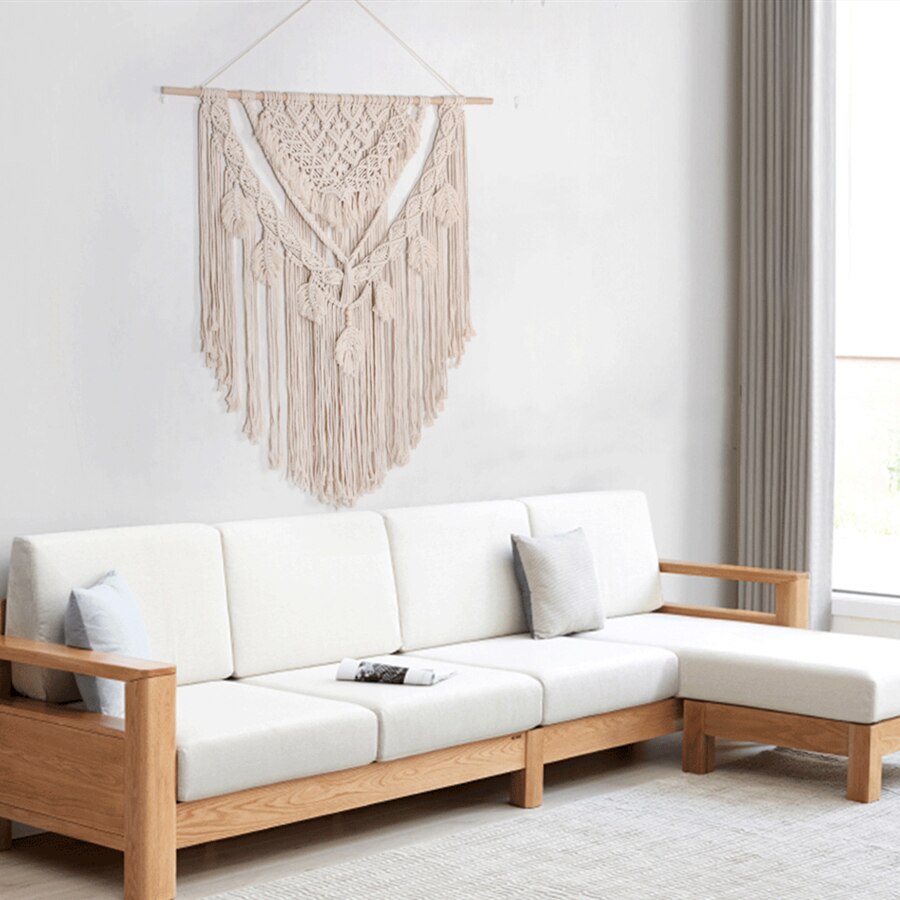 Big Size Macrame Tapestry Wall Hanging Bohemian Chic Handicrafts Woven Tapestry Modern Boho Living Room Bedroom Wall Decoration