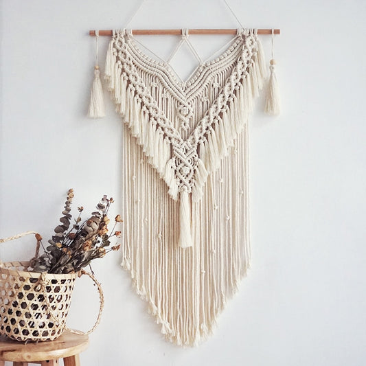 Macrame Wall Hanging Boho Chic Wall Decor Woven Tapestry Bohemian Wall Gallery Art for Home Decoration 90cmx55cm Large Size