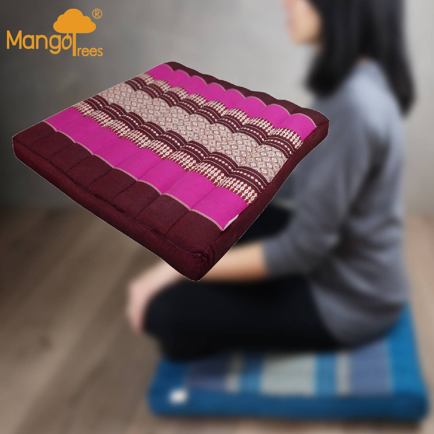 Thai Kapok Meditation Cushion Yoga Seat Pink