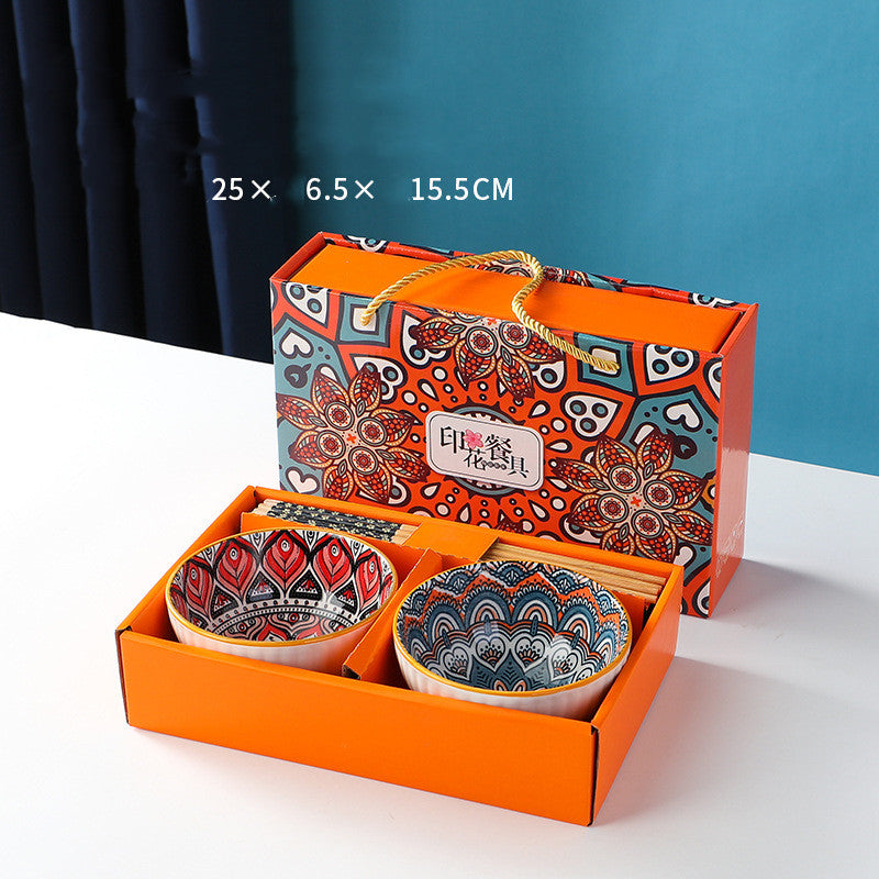 Bohemian Tableware Set Ceramic Tableware Gift Box