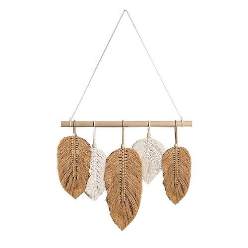 Dream Catcher Ornaments Hand-woven Wall Hanging Decor Art Tassel Leaves Home Pendant