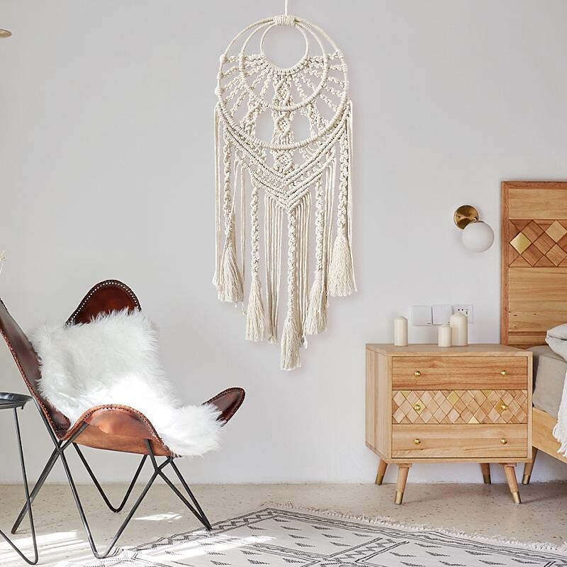 Bohemian Weaving Tapestry Dream Catcher Handmade Gift Wall Hanging Decor Art Home Pendant Birthday Gift 30x88cm/11.81'' x 34.6''