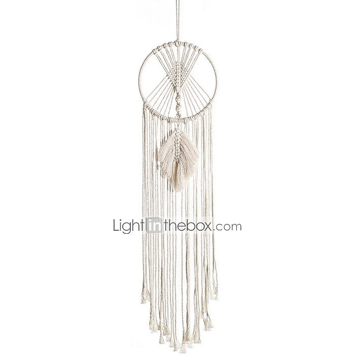 Boho Dream Catcher Handmade Gift Wall Hanging Decor Art Ornament Craft Woven Macrame for Kids Bedroom Wedding Festival 95*20cm