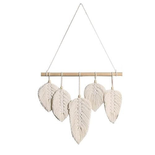 Dream Catcher Ornaments Hand-woven Wall Hanging Decor Art Tassel Leaves Home Pendant